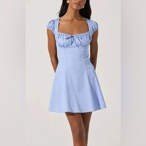 ASTR The Label Poplin Fit and Flare Mini Dress